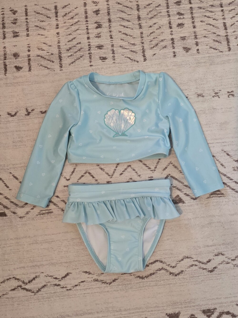 Cat & Jack Blue Seashell Bathing Suit 18m